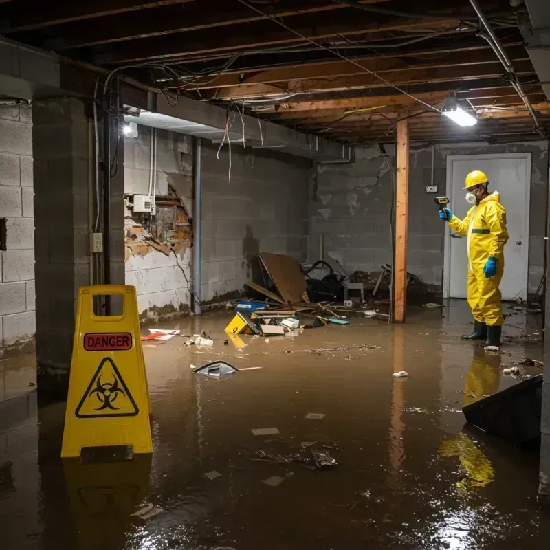 Flooded Basement Electrical Hazard in Rock Port, MO Property